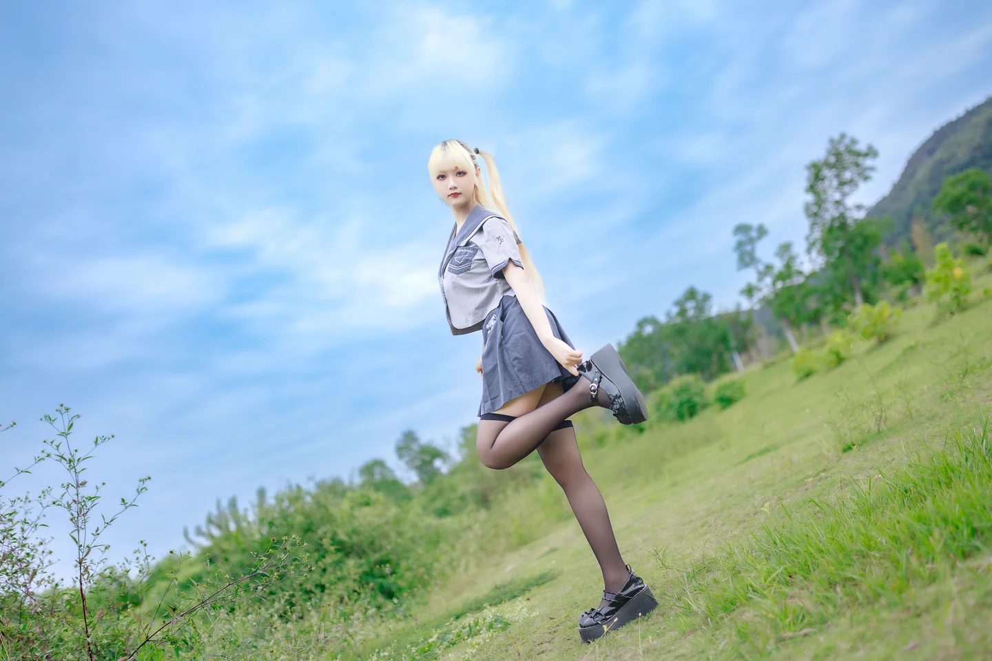 阿雪雪 - No.024 湿地JK [78P-1.77GB] tg@simisebaisi 【丝足阁】006.webp